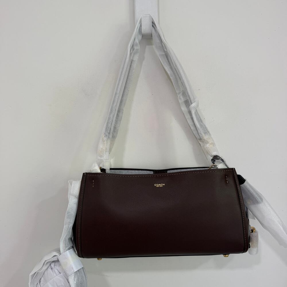 Coach Rogue Shoulder Bag 34 Soft Grain Leather Handbag CCX18 B4MPL Maple New - Picture 3 of 8
